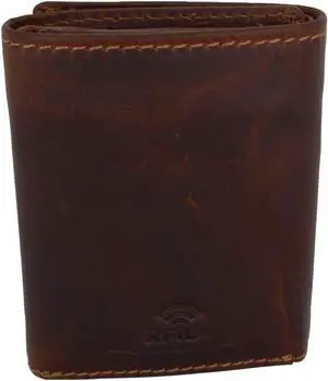 Cazoro RFID Blocking Mens Vintage Leather Classic Trifold Credit Card ID Holder Wallet