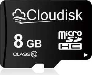 8GB 1-Pack Micro SD Card Cloudisk U1 Class10 FHD Flash MicroSDHC Card High Speed micro SD Memory Card For 1080P Videos and photos Smartphone  tablet and laptop
