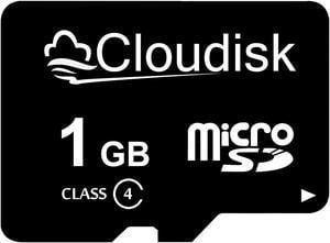 1GB 1-Pack Micro SD Card Cloudisk Class 4 Flash MicroSD Card High Speed micro SD Memory Card For Old phones  E-books  Small files and more