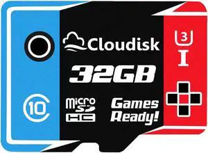 32GB 1-Pack Cloudisk Games Ready Micro SD Card MicroSDHC Flash Memory Card For phones GoPro  Action Camera and 4K Video Recording U3 V30 C10 and more