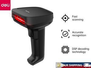 Deli Barcode Scanner 1D Laser Bar Code Reader USB Handheld Support Automatic Screen Scanning