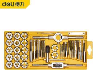 39-Piece Screw Tap and Die Sets SAE Unified Screw Thread Essential Threading Tool Kit with Complete Handles and Accessories