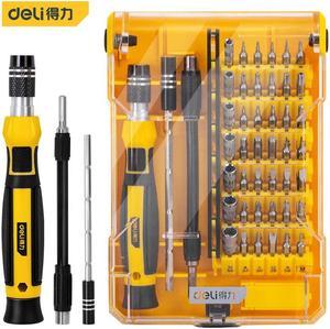 Deli 45 in 1 Precision Screwdriver Set Small Screwdriver Set Screwdriver Mini Screwdriver Repair Tools with Flexible Shaft for Mobile Phone, Game Console, Tablet