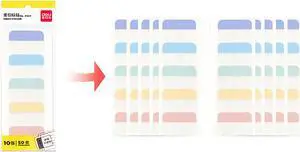 deli 50 Pcs Page Tabs Sticky for Book Sticky Tabs for Planner Sticky Index Tabs Self Adhesive Page Markers Tabs Notebook Tabs Stick on Divider Sticky Note Tabs Paper Tabs Ultra Tabs Book Tabs(L)