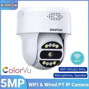 MECARE 5MP POE ColorVu 5Ghz & 2.4Ghz WIFI IP Camera IR Card Slot 2 Way Audio