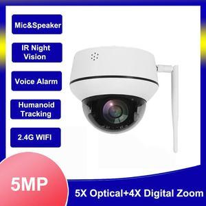 5MP HD Wifi IP Dome Security Camera Auto Tracking Two Way Audio 5X Optical Zoom