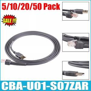 USB Cable Barcode Scanner Cord For Symbol LS2208 CBA-U01-S07ZAR 6FT 10 Pack