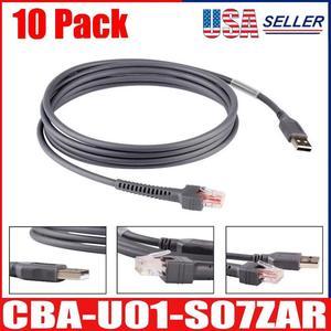 LS2208 USB Cable CBA-U01-S07ZAR for Symbol Barcode Scanner LS4208 LS7708 LS9208  10 Pack