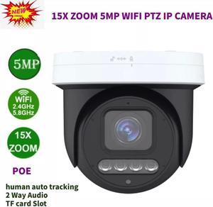 5MP YouTube Live Streaming 15x Zoom Speed Dome PTZ IP POE Camera 2Way Audio IP66