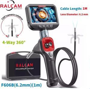 Ralcam 4-Way 360° Articulating Borescope Industrial Endoscope Inspection Camera