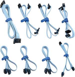 Starter PSU Modular Cable ATX PCIe EPS HDD Kit for Corsair PSU RMX RMI SF Series White