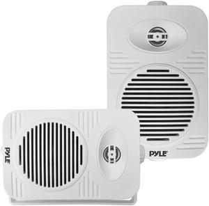 Pyle Indoor Outdoor Speakers Pair-500 Watt Dual Waterproof 5.25 (White)