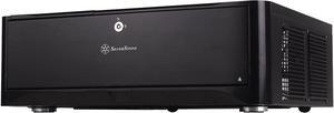 SilverStone Technology HTPC Case with Aluminum Front Panel Micro-ATX, 2X Hot-Swap Drive Bays, 3x120mm Golf Bladed Fan, USB 3.0 X2 in Black GD06B-USA