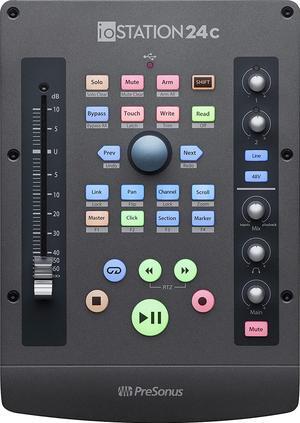 PreSonus ioStation 24c 2x2, 192 kHz, USB Audio Interface and Production Controller with Studio One Artist and Ableton Live Lite DAW Recording Software 2mi/2outs +Fader