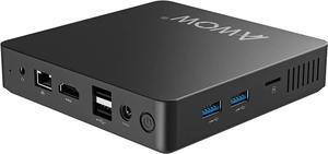 Mini PC Windows 10 Pro, AWOW 6GB RAM 64GB Storage Mini Desktop Computers ntel N3350 Processor(Up to 2.4GHz), Micro Computer Support M.2 SATA SSD, 2.4G/5G WiFi and Bluetooth 4.2