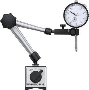 Dial Indicator Magnetic Base Holder Stand 0-1 inch Test Gauge Tool Kit