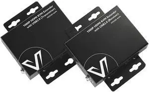 AV Access HDMI KVM USB Extender Over Cat5e/6/6a/7 260ft/80M, 2 USB 2.0 Ports, Zero-Latency, Plug and Play, No Driver, Supports All Operating System, Keyboard and Mouse USB Over Ethernet