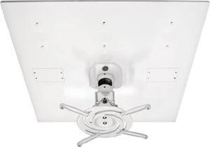 Amer AMRDCP100KIT Universal Adjustable 2 x 2 feet Drop Ceiling Projector Mount, Suspended Drop-in Ceiling Projection Mounting Kit, White