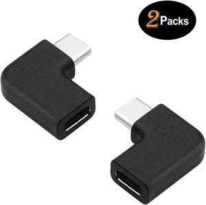 USB C Angle Adapter [2 Pack] Left/Right 90 Degree, USB Type C Male to Female