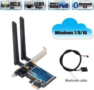 Dual Band PCI-E WiFi Adapter Desktop PC PCI-E Wireless-AC Network Bluetooth Card