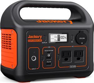 Portable Power Station Explorer 300, 293Wh Backup Lithium Battery, 110V/300W Pure Sine Wave AC Outlet, Solar Generator (Solar Panel Not Included) for Outdoors Camping Travel Hunting Blackout