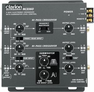 Clarion MCD360 2/3-Way 6-Channel Electronic Crossover w/ 5-Volt RCA Outputs