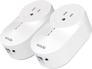 Tenda PH6 AV1000 Gigabit Passthrough Powerline Adapter Kit Integrated Power Sock