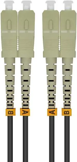 100Meters 328ft SC to SC 10G OM3 Outdoor Armored Duplex Fiber Optic Cable Jumper Optical Patch Cord Multimode 50/125 100M SC-SC