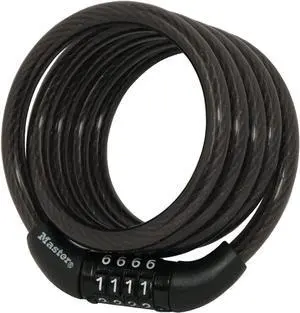 Bike Lock Cable, Combination Bicycle Lock, Cable Lock for Outdoor Equipment, Black