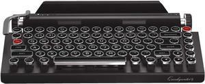 Typewriter Inspired Retro Mechanical Wired & Wireless Keyboard with Tablet Stand
