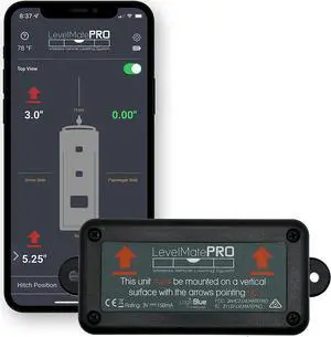 LogicBlue Technology LevelMatePRO Wireless Vehicle RV Leveling System - Patented Quick and Easy Smartphone Leveling Tool  Travel Trailer Accessories for RV Camping