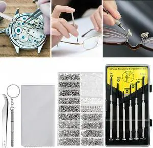 Eye Glasses Watch Repair Tool Screw Nose Pad Nut Optical Assortment Kit