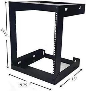 12U Wall Mount Open Frame 19'' Server Equipment Rack Threaded 18 inch depth
