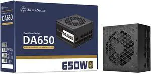 SilverStone Technology DA650 Gold, Decathlon 80 Plus Gold 650W Fully Modular ATX Power Supply, DA650-G