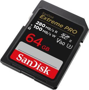 SanDisk Extreme Pro 64GB SDXC UHSII V60 Memory Card