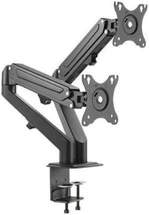 DUAL ARM TV LCD MONITOR DESK MOUNT BRACKET ARTICULATING SWIVEL GAS SPRING