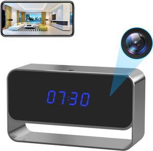 GooSpy Hidden Camera Clock WiFi Spy Camera FHD1080P Wireless Secret Nanny Cam Small Surveillance Security Cams Enhanced Night Vision Motion Detection Alert