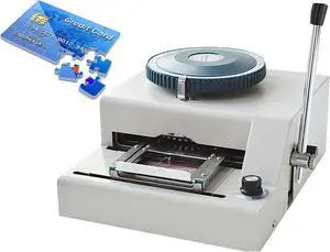 INTBUYING Embossing Machine 72 Character PVC Card Number Embosser Press Machine Credit ID VIP Manual Embossing Machine Membership Card Coding Machine Stamping Code Machine Bump Code Machine