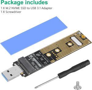M.2 NVME SSD to USB 3.1 Adapter Hard Drive for PCIe NVMe Based M Key B+M Key SSD