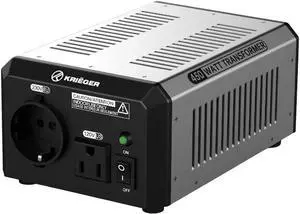 450 Watt Voltage Transformer, 110/120V to 220/240V Step Up Step Down Voltage Converter with AC Outlets, MET Approved Under UL, CSA