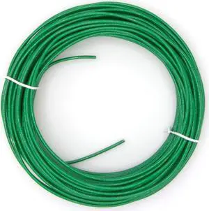 10 Feet (3 Meter) - Insulated Solid Copper THHN/THWN Wire - 12 AWG,  Residential, Commerical, Industrial, Grounding, Electrical Rated for 600 Volts - in Green