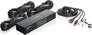 IOGEAR 4-Port HDMI Multimedia KVM Switch with Audio, USB 2.0 Hub and HDMI KVM w/Full Set of Cables, (GCS1794 TAA Compliant)