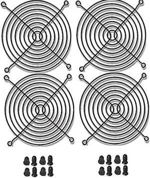 120mm Black Finger Grills (4 Pack)