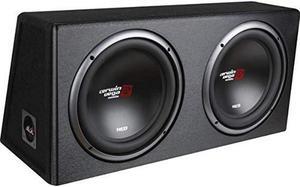 Cerwin-Vega Mobile CERXE12DV XED Series XE12DV Dual 12-Inch Subwoofers in Loaded Enclosure, Black