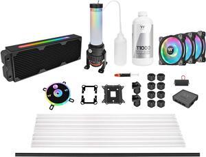 Thermaltake Pacific CL360 Max D5c Res/Pump 16.8 Million Color RGB (Alexa, Razer Chroma) Software Enabled Copper Radiator PETG Hard Tube Water Cooling Kit CL-W259-CU00SW-A