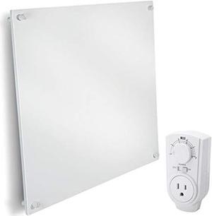 Wall Mount Space Heater Panel - with Thermostat - 400 Watt Convection Heater - Ideal for 120 Sq Ft Room - 120V Electric Heater