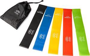 Phat2Phit Mini Loop Resistance Exercise Bands with Varying Intensity Levels, Set of 5