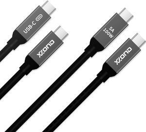 100W [2-Pack] USB-C Aluminum Charging Cable 3ft + 6ft, Type-C PD Charging for MacBooks, Laptops, iPads, PC, Chromebooks, Phones and Handheld Devices.