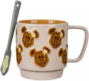 Disney AOP Mickey Buttery Waffles Ceramic Mug with Spoon