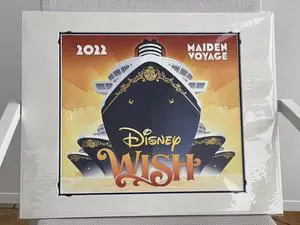 Disney Cruise Line Wish Maiden Voyage Deluxe Print